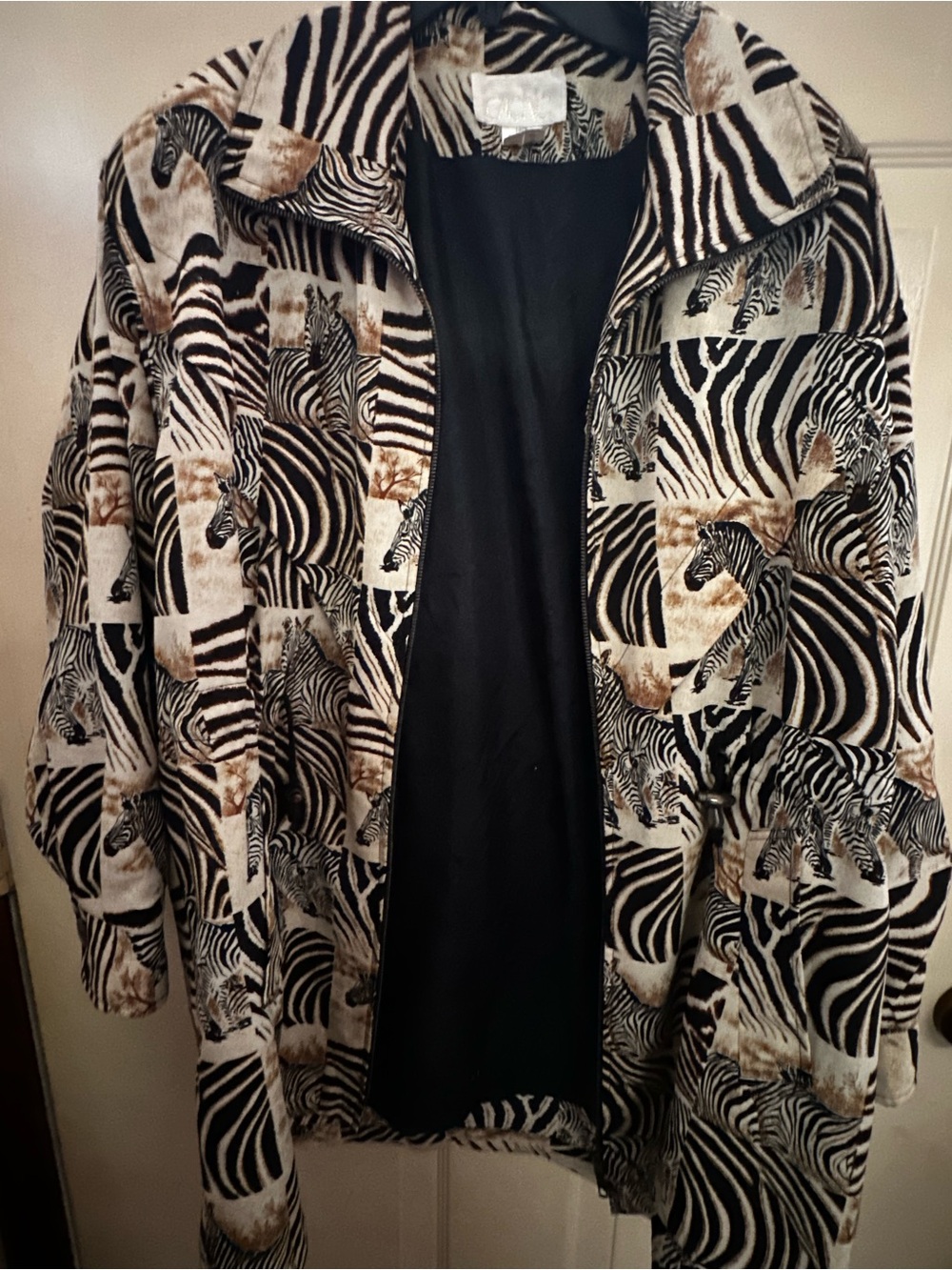 🦓 Cache Zebra Print Jacket | Vintage Animal Print | Made USA | One Size